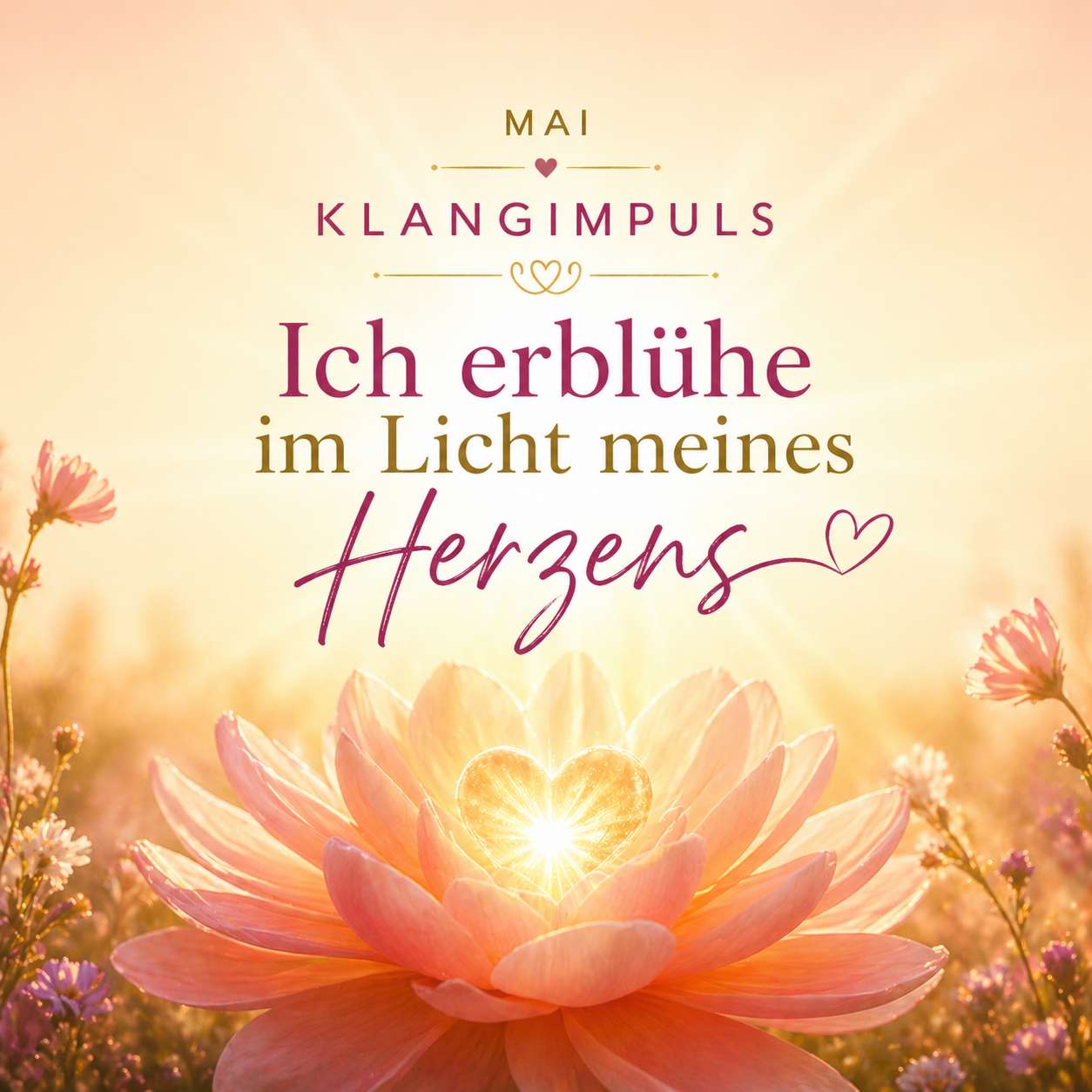 Ich erblühe im Licht meines Herzens